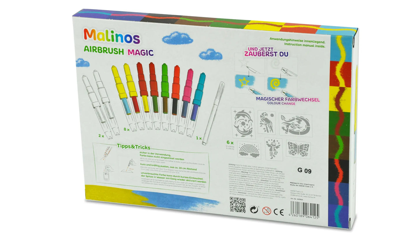 Malinos Magic Airbrush Pens 10 + 1 en Extra's